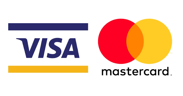 Visa, American Express, Mastercard y Diners Club